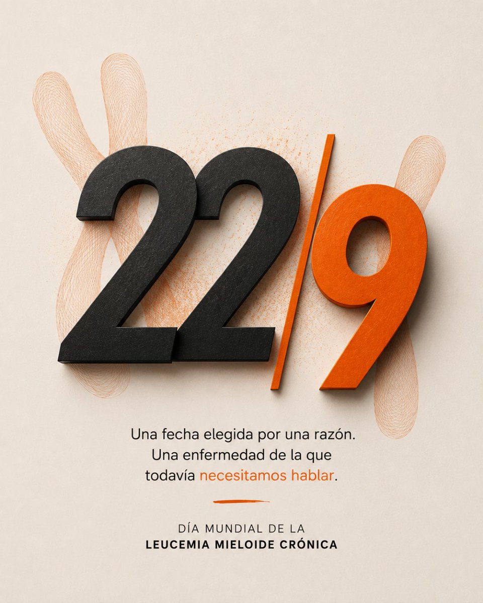 fundacionsi's tweet photo. El 22 de septiembre no es una fecha elegida al azar. 🧬

El Día Mundial de la Leucemia Mieloide Crónica se conmemora el 22/9 por una razón muy concreta: los cromosomas 22 y 9 están implicados en la alteración genética característica de esta enfermedad. https://t.co/vBPFidyHRX