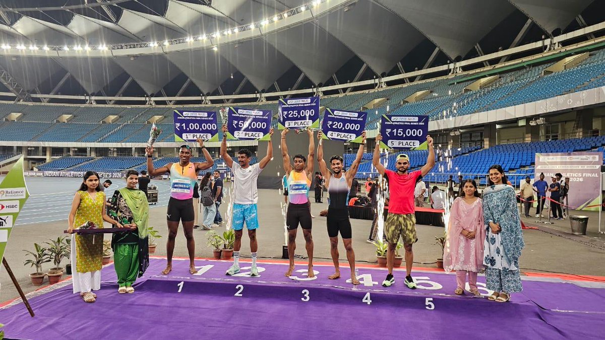 Devkuma619's tweet photo. 🇮🇳🏃‍♂️ Racing with Pride, Performing with Purpose! 🏃‍♀️🔥

BSF athletes bring energy, discipline and determination to the Indian Athletics Final Series 2026, inspiring us with every stride and every finish! 💪👏

#AsianGames Gold Medal https://t.co/blVowFhYjn