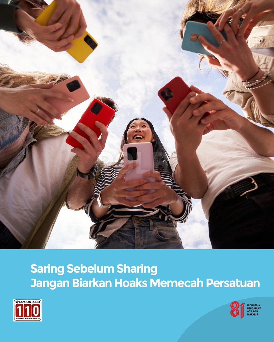 Aren_Sector's tweet photo. Satu informasi yang keliru dapat menimbulkan keresahan, sementara provokasi dan ujaran kebencian dapat memicu perpecahan. Mari lebih bijak sebelum menyebarkan informasi. Pastikan kebenarannya, hindari konten yang mengandung provokasi dan ujaran kebencian #BijakMenyaringInformasi https://t.co/vhoTgXcRxc