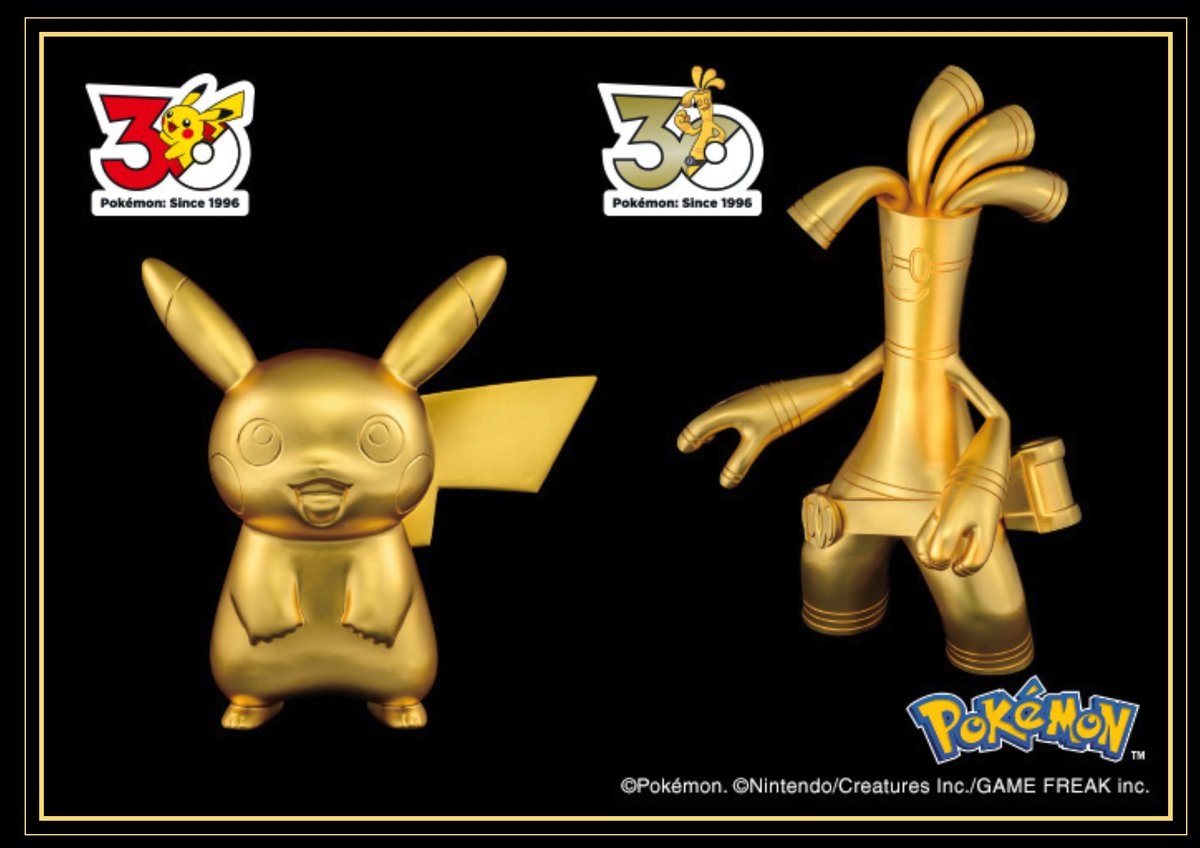 Sifu_pokePress's tweet photo. 【ポケモン30周年】純金サーフゴーが販売決定

📅期間： 2026年9月30日(水)～10月5日(月)
💰税込1,540,000円
・横浜高島屋「横浜大黄金展」 にて「K24 サーフゴー」重さは約15g、高さは約6cmのサーフゴーが発売となる
・「金箔 等身大ピカチュウ」も特別展示

https://t.co/Qd616Tr0pj https://t.co/tgEx5dcjKH