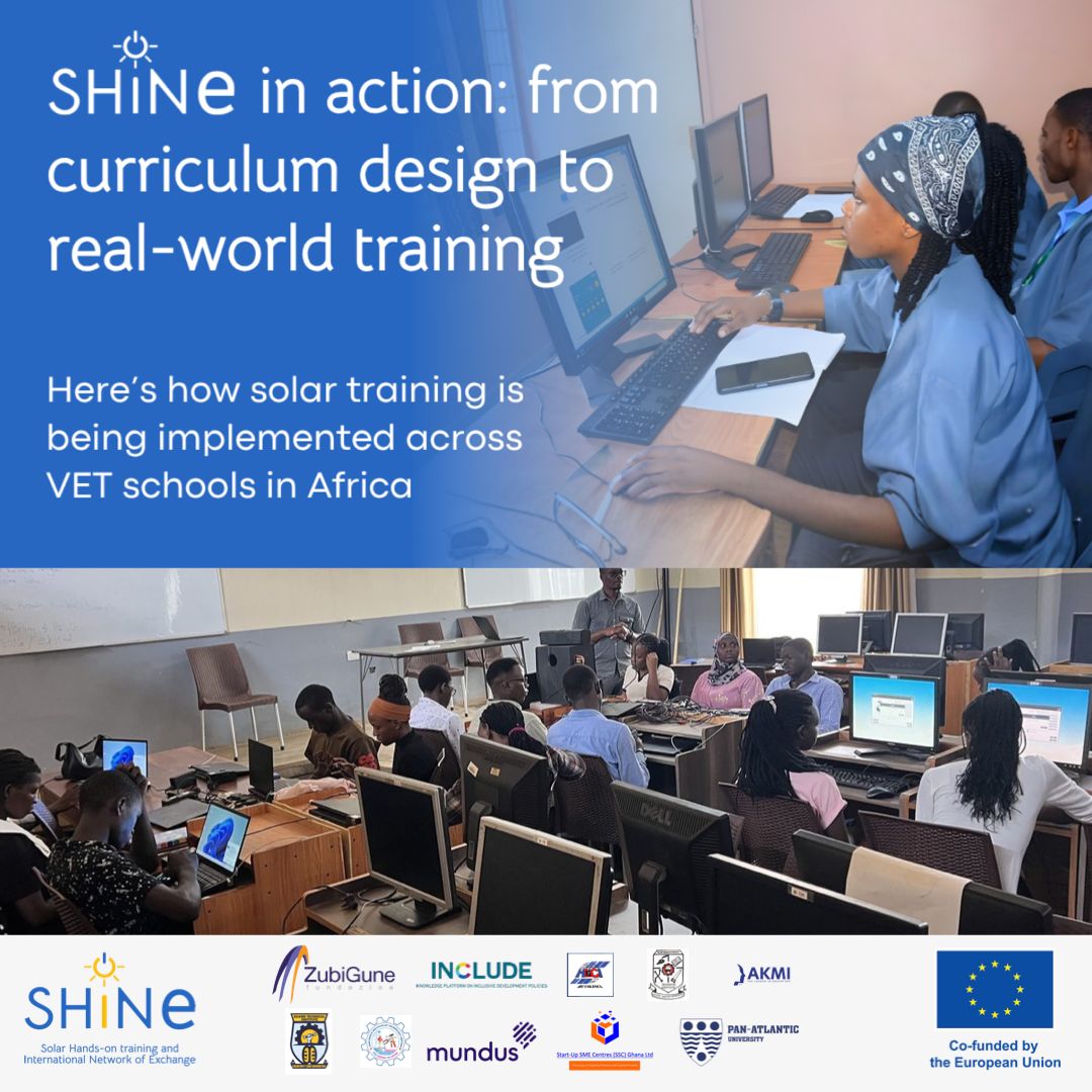 zubigune's tweet photo. SHINE ya está en fase de implementación real: más de 100 estudiantes en Ghana, Nigeria y Uganda probando los contenidos fotovoltaicos, con nuevos recursos de emprendimiento incluidos. ☀️ #SHINE https://t.co/h6dWEbOd0g