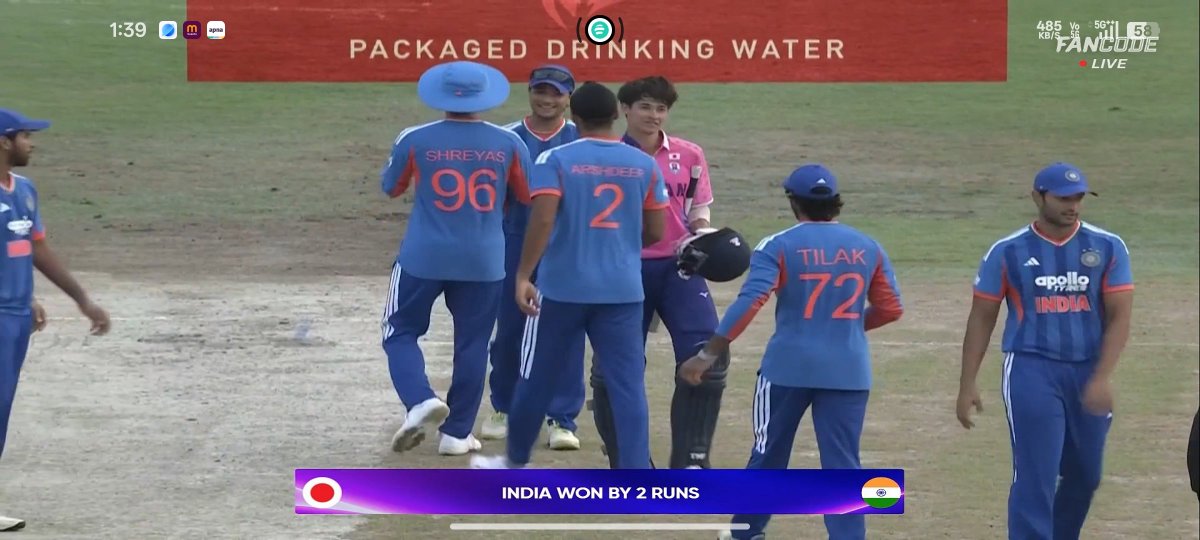 sherLOCK___x's tweet photo. Well tried Japan.India won by just 2 runs.#indvsjapan https://t.co/WtldupEYru
