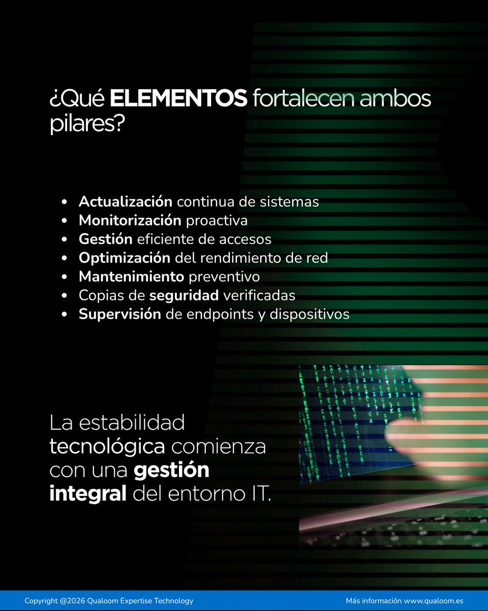qualoom's tweet photo. Las grandes incidencias IT suelen comenzar con pequeños problemas no corregidos.

Mantenimiento preventivo, actualización de sistemas y supervisión continua son claves para evitar interrupciones operativas.

#InfraestructuraIT #ITSupport #Tecnología #Sistemas https://t.co/YLULrKKHYo