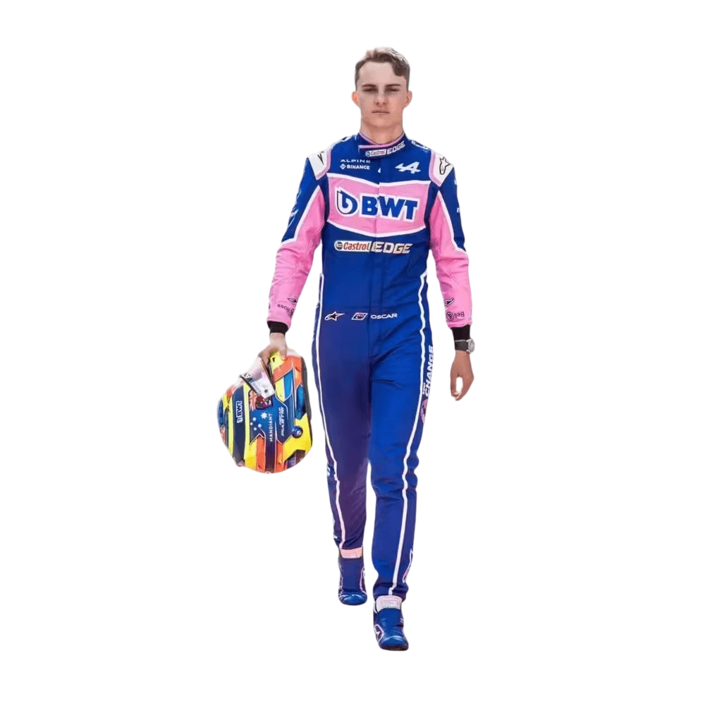 RacewearsRustle's tweet photo. 2022 Oscar Piastri BWT Alpine F1 Race Suit 
Bring the distinctive 2022 Alpine F1-inspired look to your collection with an Oscar Piastri-themed replica race suit.
https://t.co/rE2RgB2l2D
#OscarPiastri #AlpineF1 #BWTAlpine #F1RaceSuit #Formula1 #Motorsport #RustleRacewears https://t.co/VN6mMt7Sr8