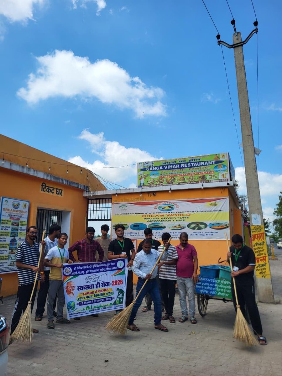 PatnaAtari's tweet photo. Clean Public Places &amp; Community Awareness 🧹🇮🇳

On Day 5, KVKs actively contributed towards cleanliness through cleanliness drives at public places, office premises and community areas, along with awareness activities.

#SwachhataHiSeva2026 https://t.co/rh77Rug4TE