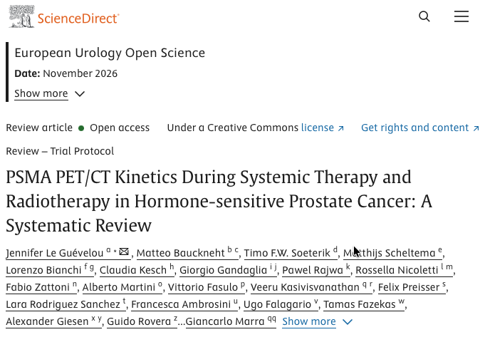 APCCC_Lugano's tweet photo. 🧬 Could PSMA PET/CT become more than a staging tool—and actually help us measure treatment response?

Article 📰
https://t.co/hJ4pKqwRXL

PSMA PET/CT Kinetics During Systemic Therapy and Radiotherapy in Hormone-sensitive Prostate Cancer: A Systematic Review

A systematic review of 11 studies evaluated PSMA PET/CT for treatment response assessment in hormone-sensitive #ProstateCancer .
➡️ ADT generally reduced PSMA expression, although an early flare was observed in a subset of lesions, particularly bone metastases.
➡️ Following radiotherapy ☢️ , PSMA reductions appeared greater when ADT was added.
✅ These findings suggest PSMA PET parameters could potentially help personalize treatment monitoring, but their association with long-term oncological outcomes remains to be established.

@JennKa12, @MBauckneht, @ClaudiaKesch, @GGandaglia, @dr_rajwa, @Fabio_Zattoni, @AlbertoMartini_, @veerukasi, @Lara__Rodriguez, @fazekasMD, @TheGiesen, @m_martinamaggi, @CMercinelli, @miszczyk_marcin, @JGomezRivas, @ruimmbernardino, @alibourgi1_ali, @Tilki_De, @GMarra_MD, @EAU_YAUProstate 

@OncoAlert 🚨 #LPCCC27
@Silke_Gillessen 
@AOmlin 
@ProfKHerrmann 
@weoncologists