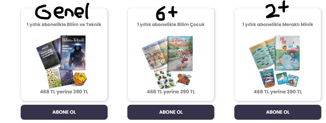 Sfrdan1e's tweet photo. Dostlar merhaba  TÜBİTAK güzel bir kampanya yapmış dergilerde📚

Bu fiyatlar yıllık abonelik fiyatları.390/12=32.5 tl (aylık)
Yakınlarınıza da alabilirsiniz güzel bir hediye olur🎁

Çocuklarınız için yaş aralığını üstüne ekledim.
Etkinlikler ve görseller başarılı.

Bugün okullardaki şiddetin geldiği nokta silahla vurabilme şiddetine gelmişse bu sorunu aileler olarak kendimizde de aramamız lazım.
Çocuklarımızın elinde kitap olsun silah değil.🚨

Bu postu rtlerseniz daha  çok kişiye ulaştırırsanız beni çok mutlu edersiniz.
Hiçbir işbirliğim yoktur. Faydalı bulduğum için paylaşıyorum. #reklam

Yetişkin dergileri ve daha bir çok dergide var. 
buradan bakabilirsiniz.
https://t.co/4HEF10knNF