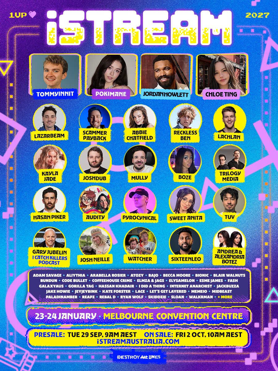 Eljayem_'s tweet photo. I'll be at @iStreamAus in Melb on January 23rd &amp; 24th!

Walking the floor, doing a meet and greet, and the first person to find me gets to rub my bald head and make a wish.

Register for the presale Sep 29th: https://t.co/GtVIecKBmO

#iSTREAM #iSTREAMAUSTRALIA #sponsored https://t.co/tpNE96N1Vf
