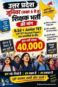 abkve's tweet photo. #UP_Junior_Bharti_Do
सरकार जी, Primary की भर्ती तो आ गई
अब 6 से 8 वालों की भी याद कर लीजिए! 

आखिर 6 से 8 की भर्ती का नोटिफिकेशन कब आएगा?
सरकार तक आवाज़ पहुँचाने के लिए अभ्यर्थी और कितना इंतजार करें!? 
# https://t.co/9KxhsDgwN6