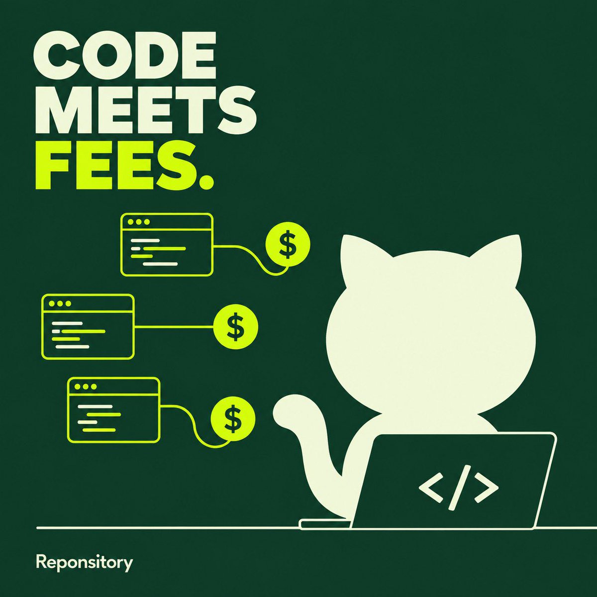 Reponsitory's tweet photo. Transfer Pons tax to any Github profile for them to claim! 

Onboard ! 

https://t.co/QRAaawsj4Z 

$repons https://t.co/8ZVPRk03SS