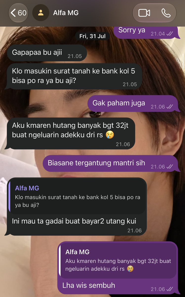 itsmejakekim's tweet photo. Aku uda mulai mau ngurangi gestunan dy, tpi tiap gestun alesannya buat nebus obat adeknya/ buat biaya wara wiri ke rs. Fyi , dy bilang 2 bulanan adeknya sakit kena TBC dan opname di rs gak make bpjs. Makane aku gak tega🥹 https://t.co/lD5uryEJPD