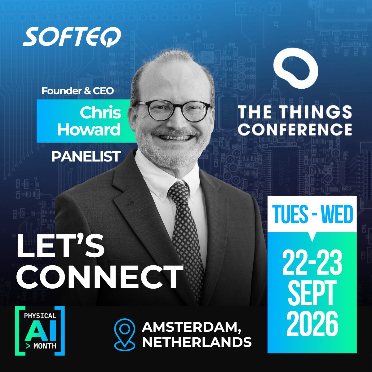 techris's tweet photo. Excited to be speaking on a panel at the Things Conference today in Amsterdam, on “Real World Edge AI”. 

Thanks to Pete Bernard and the EDGE AI FOUNDATION for the invite! https://t.co/vwFWXTDknx
