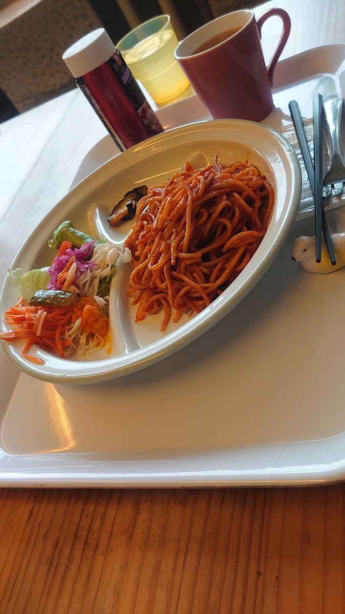 dotnomori's tweet photo. ②『Ｃａｆｅ ＣＯＺＹ』にて。

ナポリタン（娘）

協力者の方々と食事をしました。
ゲームの話やイベントの話であっという間に時間が過ぎました。

ありがとうございました。 https://t.co/zWYT0rKB8K