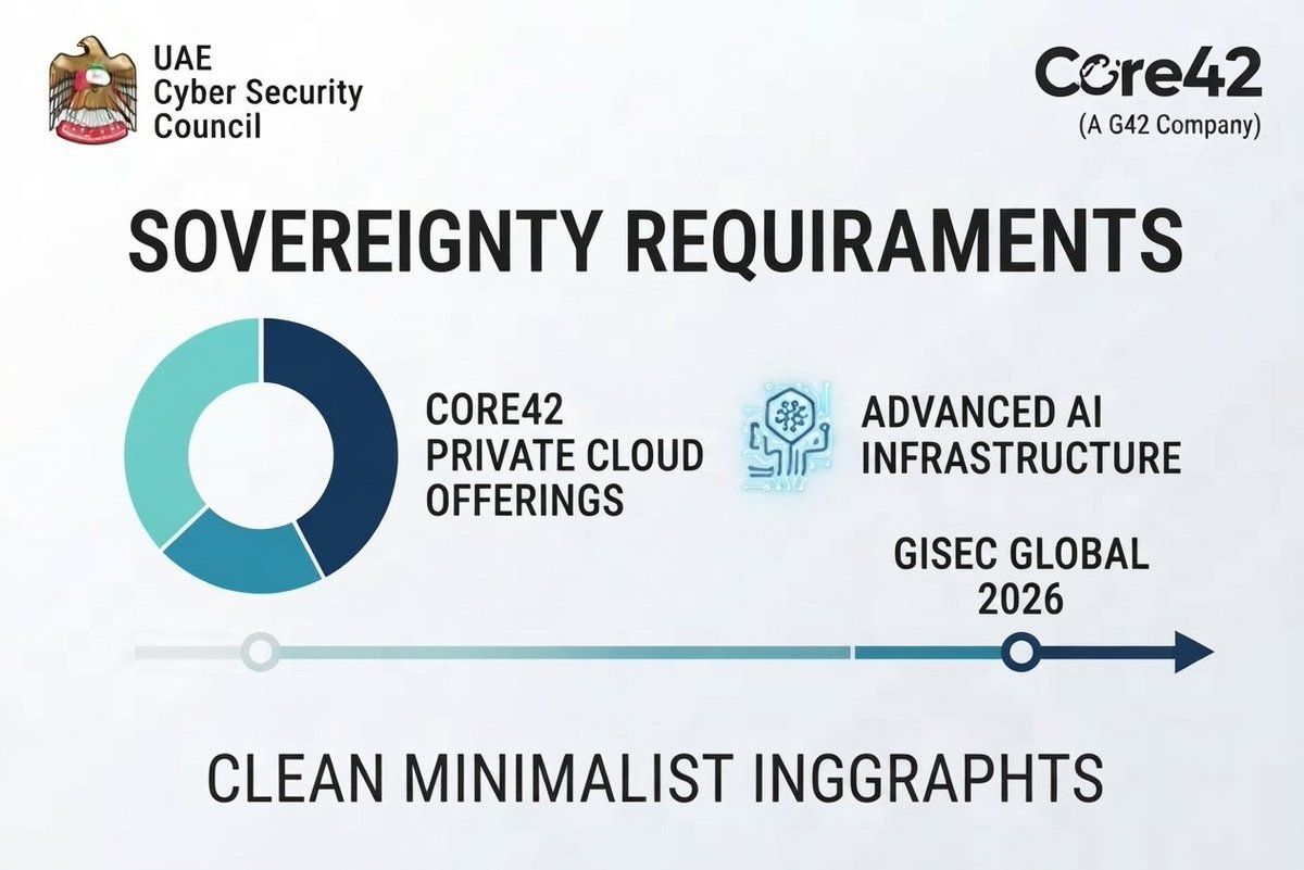 MissOnjoSimson's tweet photo. Security and innovation aren't mutually exclusive, when you own your cloud. 🔐🤖
At GISEC 2026, the UAE Cyber Security Council partnered with Core42 to cement absolute sovereign AI capabilities across the nation.
#CSCAtGISEC #GISECGLOBAL2026 https://t.co/lxu5MsqsFw