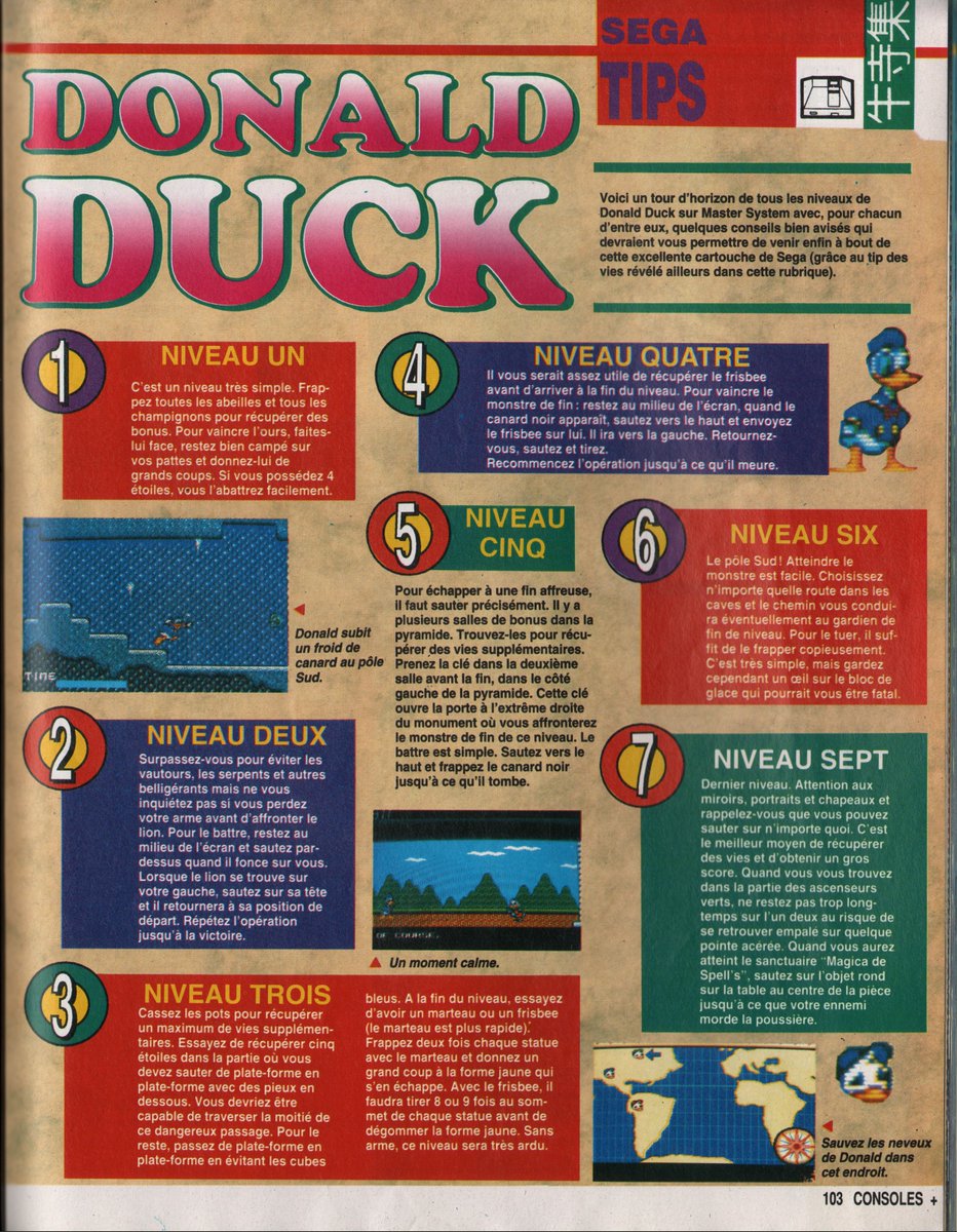 AllmightoFranky's tweet photo. On termine les TIPS avec #AlisiaDragoon et #SplatterHouse2 sur #Megadrive,puis #DonaldDuck the lucky dime caper sur #MasterSystem et #GameGear! 2/5 https://t.co/TTde5O8fTK