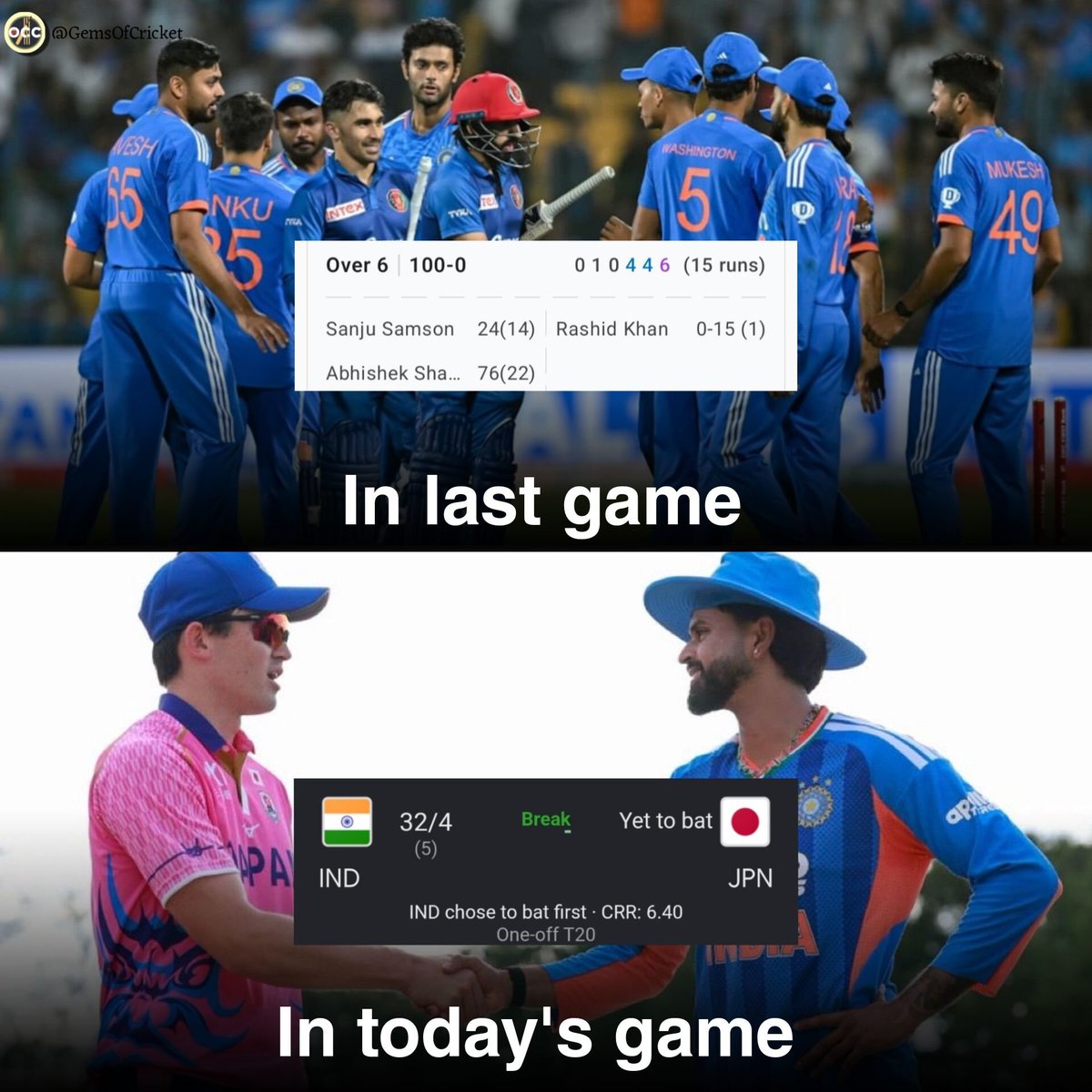 GemsOfCricket's tweet photo. Cricket humbles you so quickly https://t.co/iOgavcjEWO
