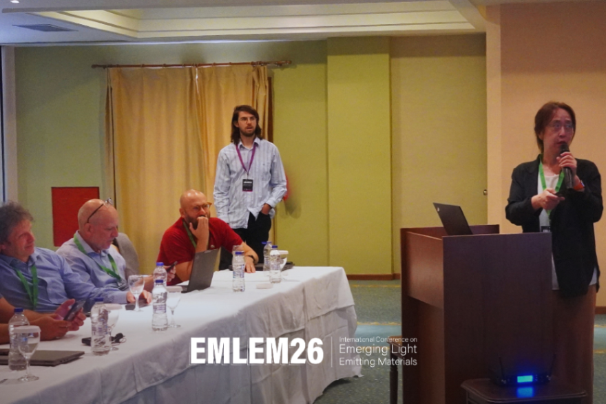 nanoGe_Conf's tweet photo. 🟢#EMLEM26 continues with scientific exchange!

Jacky Even, Sohee Jeong and @CutieQd share new insights into perovskite heterostructures, III–V nanocrystals &amp; defect engineering in low-toxicity perovskite quantum dots for future optoelectronics

🔗https://t.co/Zu76ZBj56V https://t.co/tIkZgLyfnt