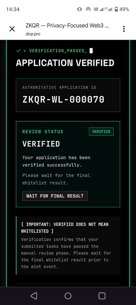 SowkatIslam12's tweet photo. @zkQR_ early supporter approve for whitelist https://t.co/E4o1H2FQR8