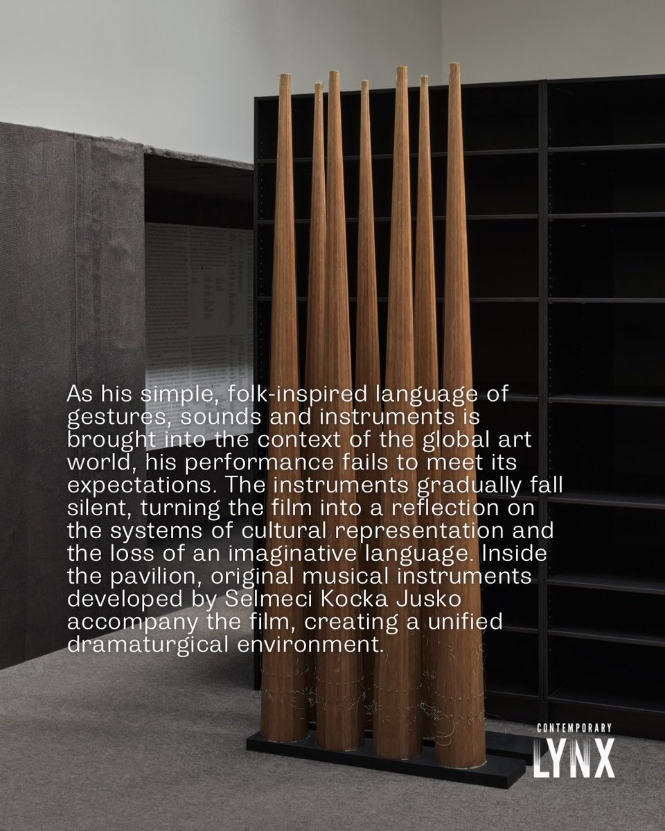 Lynx_art's tweet photo. “The Silence of the Mole”, by Jakub Jansa and Selmeci Kocka Jusko, curated by Peter Sit, brings together film, sculpture and sound to explore what happens when imagination becomes entangled in the mechanisms of soft power.

On view in Giardini until 22 November. https://t.co/s7z0PGWylR