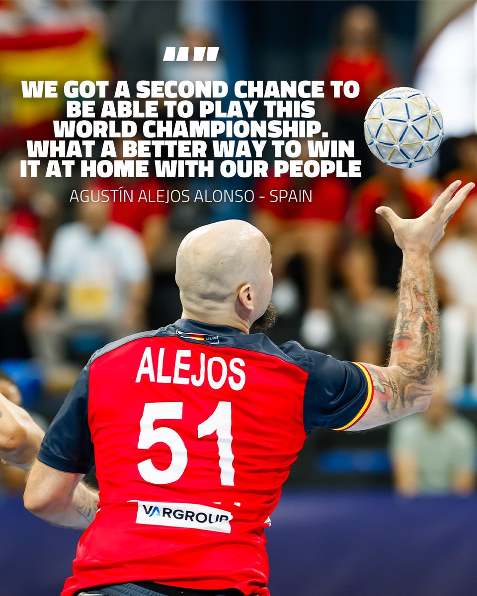 ihfhandball's tweet photo. Having not qualified for the WCh via the EURO, hosting the event came as a second chance for Spain. And how they grabbed it 💪 

It was Agustín Alejos's first major #wheelchairhandball competition and he was one of 🇪🇸 Spain's best 💯

Read the feature ➡️ https://t.co/qmAgesBIS8 https://t.co/tadr5ZL11h