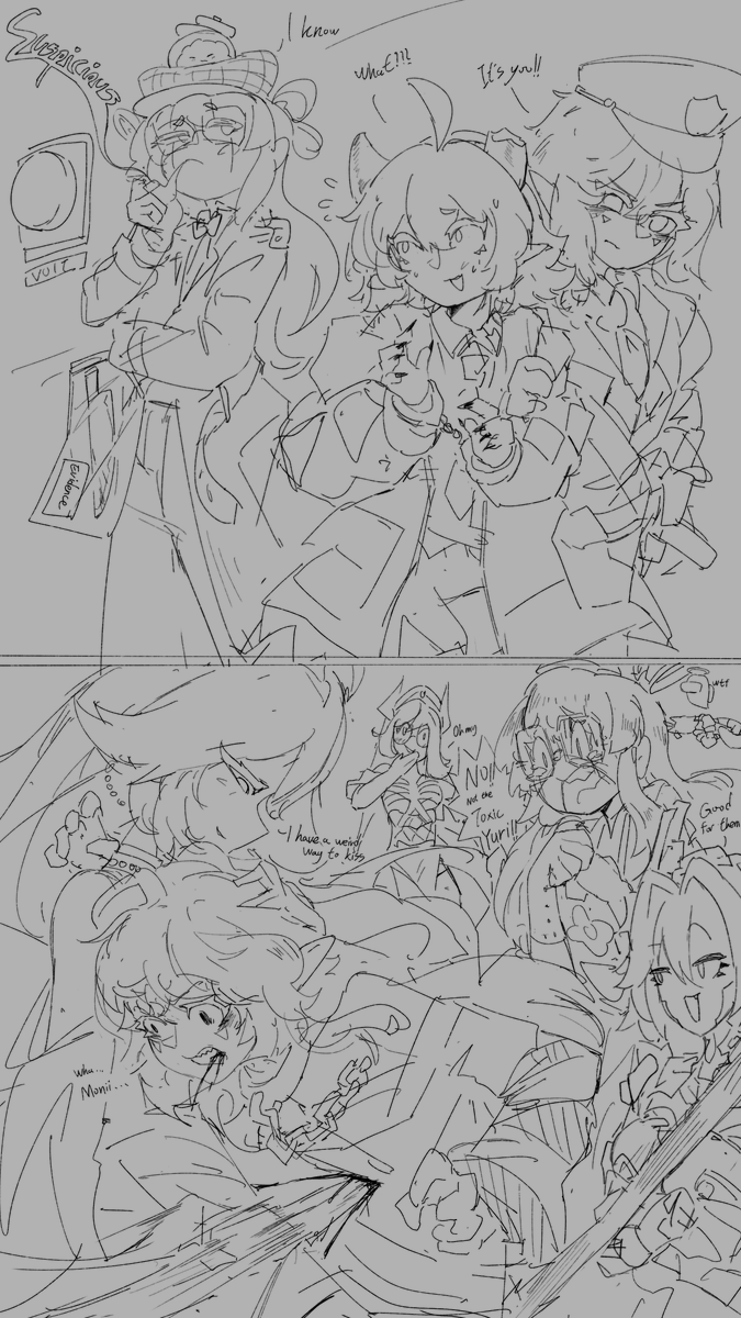 Sconter0214's tweet photo. some sketch i was plan to do
but now i changed my mind, so i send the wip sketches of it https://t.co/0z4hMZIKCQ