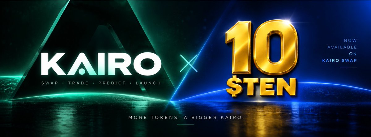 kairo_market's tweet photo. ANOTHER ARC TOKEN JUST GOT THE GREEN LIGHT. @TenOnArc 

$TEN is now VERIFIED and whitelisted on KAIRO Swap.

That means $TEN is now officially available to swap directly through KAIRO.

More verified Arc tokens. More liquidity. More trading. One ecosystem.

We’re not waiting for Arc DeFi to grow.

We’re building the rails for it.