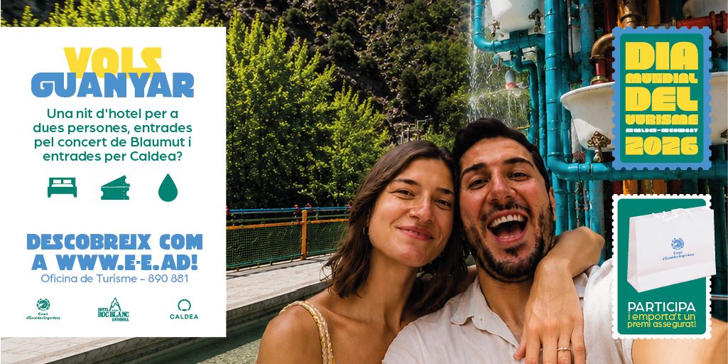 comuee's tweet photo. 🌍 El cap de setmana del 25 al 27 de setembre l'oficina de turisme organitza un concurs fotogràfic amb motiu del Dia Mundial del Turisme!

📸 Consulta les bases: https://t.co/Ka3CAZKh1V 

#EscaldesEngordany #Andorra https://t.co/lCecl6pSqK