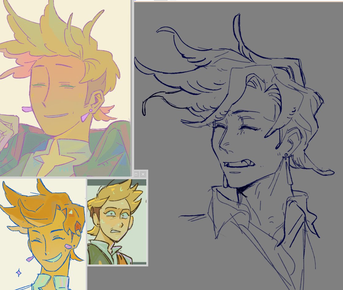 temporayyy19's tweet photo. the old one has his charms but i can confidently say i draw closeup faces better now https://t.co/0IrMaZSdKS