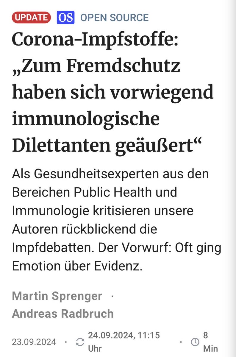 Quo_vadis_BRD's tweet photo. 1/ 💥 Die @TU_Muenchen korrigiert laut @IndikativJetzt Desinformation zu Covid-Impfungen im Rahmen der Aktion der @StadtMuenchen „München Impft“ und sieht sich mit weiteren bedeutsamen Fragen konfrontiert.

Ich nehme an, die Verantwortlichen der @TU_Muenchen möchten sich nicht als „immunologische Dilettanten“ (Zitat @Radbruch_lab & Martin Sprenger) outen und korrigieren erneut ihre wissenschaftlich immer noch fragwürdigen Thesen?

https://t.co/2PCZHeqNYV