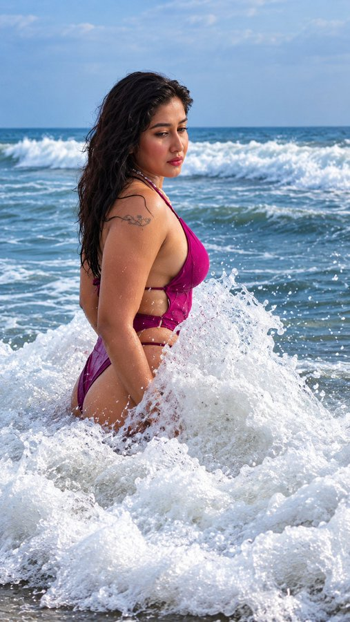 allaboutworldha's tweet photo. 🌊✨ "Lost in the waves, found in the moment" 💜
#SofiaAnsari https://t.co/1hnrPE4iEB
