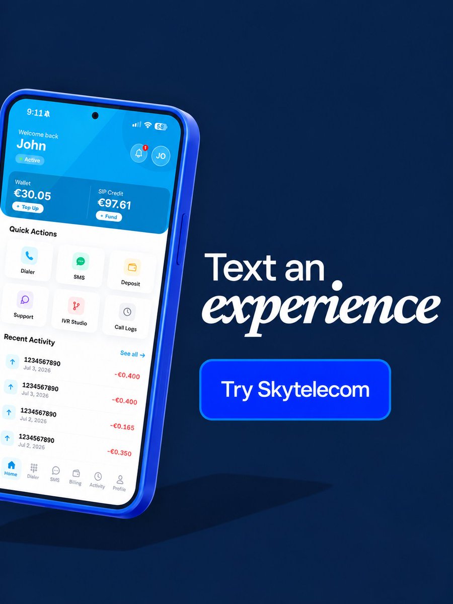 Skytelecom_x's tweet photo. Turn every message into a seamless brand experience. 📱✨ With Skytelecom, connect, communicate, and give your customers a smarter way to engage.

#Skytelecom #RCS #BusinessMessaging #CustomerExperience #Telecom https://t.co/AVP4ofGDia