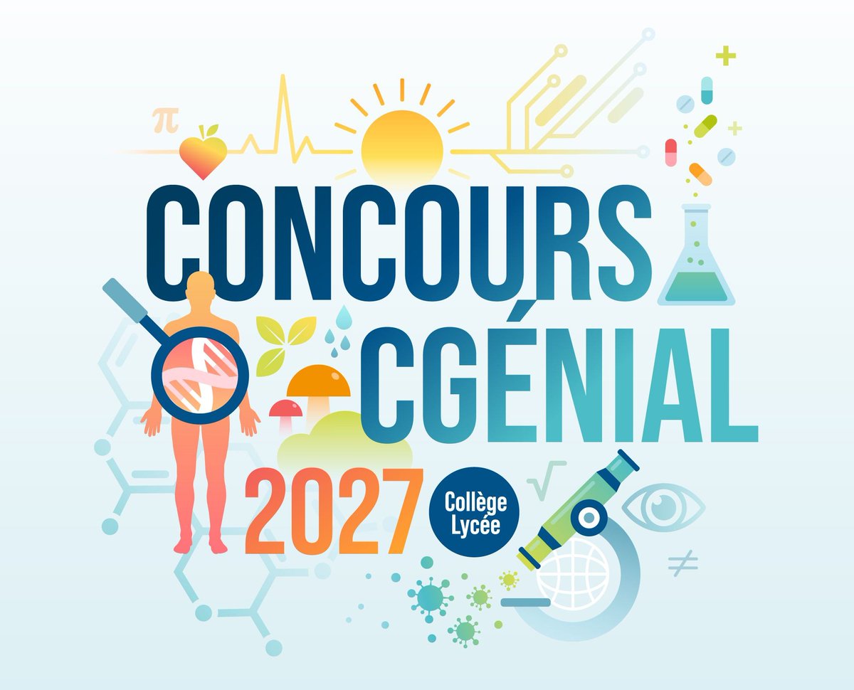 Sciences_Ecole's tweet photo. Concours CGénial 2027 – C’est parti !
⏰https://t.co/BxNGgu818R
#sciences #education #projets #collège #lycée
@education_gouv
@sup_recherche
@Sciences_Ecole
@Fond_CGenial
@LeLaboSVJ
@Casden_BP https://t.co/znXmTBImnq