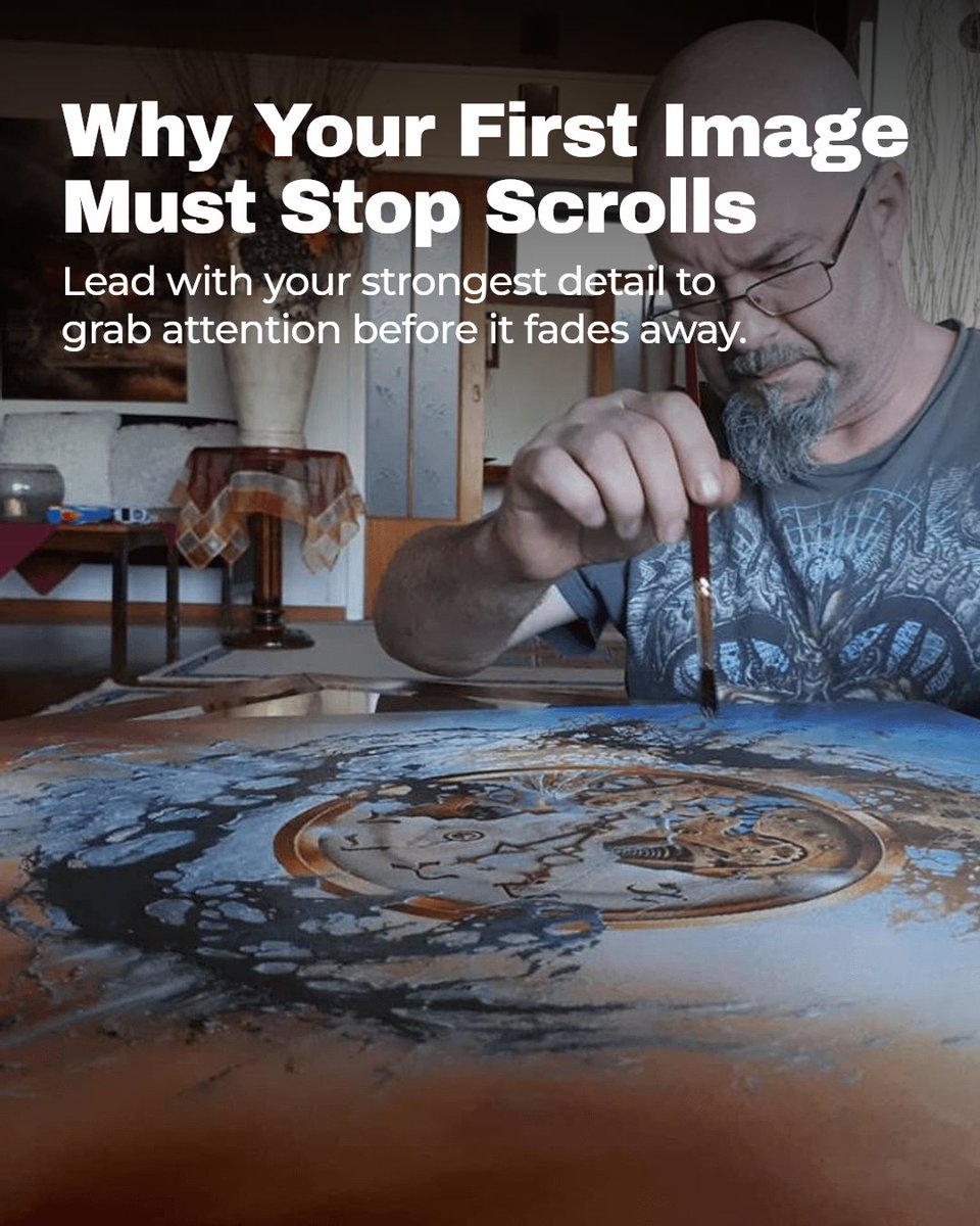 egenartists's tweet photo. Fresh uploads can fade fast if the first image doesn’t land. Lead with the strongest crop, the clearest light, or the most human detail. Then let the rest earn the scroll. See the new work

Explore Art https://t.co/tNGqHqlCjg #emergingartists #artistsoninstagram https://t.co/SevzTIBMpV