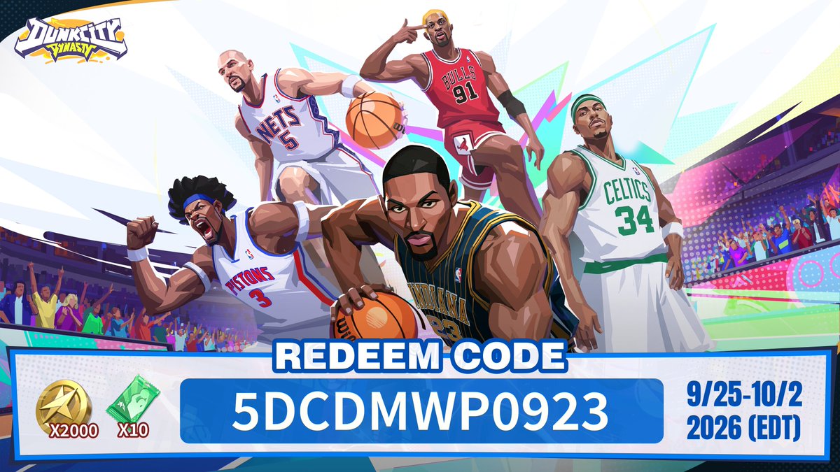 citydynastyglo's tweet photo. ๐ S9 R6 Code Drop ๐
๐๏ธ Code: 5DCDMWP0923
Redeem now and claim your rewards! ๐๐ฅ
#DunkCityDynasty #CodeDrop #Season9 https://t.co/28ZaElZQDl