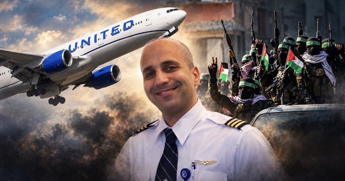realDailyWire's tweet photo. BREAKING: United Airlines tells reporter @zach_d_jewell that it has yanked the Hamas-praising pilot from service after reports of his reinstatement

“We have withheld this pilot from service pending an ongoing review”
https://t.co/87KWSI97QY https://t.co/UEXPzxgONd