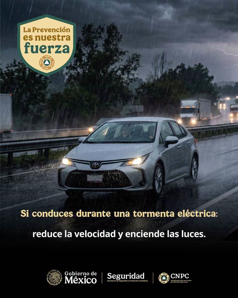 CEPC2025's tweet photo. Evita circular o caminar por calles inundadas. El agua puede ocultar cables sueltos, corrientes fuertes o desniveles peligrosos. https://t.co/N5NVKC0d5w
