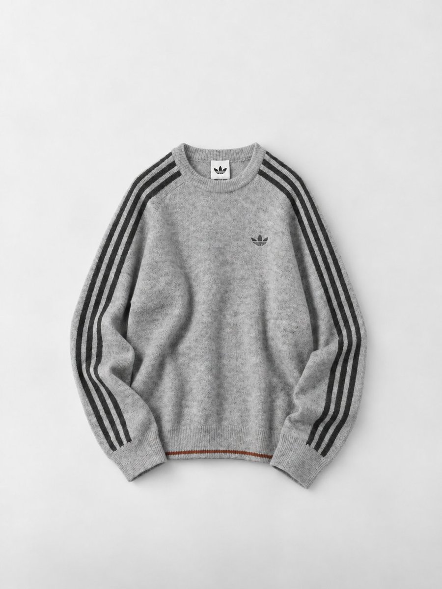 styling_tinder's tweet photo. adidas、ニットの配色センスが良すぎる https://t.co/aldWpHzRDo