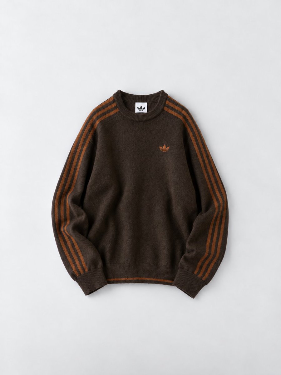 styling_tinder's tweet photo. adidas、ニットの配色センスが良すぎる https://t.co/aldWpHzRDo