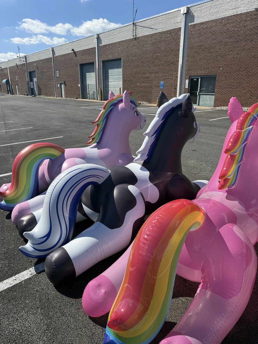 Chloe0905520's tweet photo. Color makes the difference. 
Soft pastel, bold black & white, or crystal-clear pink — same concept, completely different personality.

Which one would you choose? 

#Inflatable #Inflatables #InflatableToy #GiantInflatable #CustomInflatable #TPU #Vinyl #Horse #Pony #RideOn #JetCreations