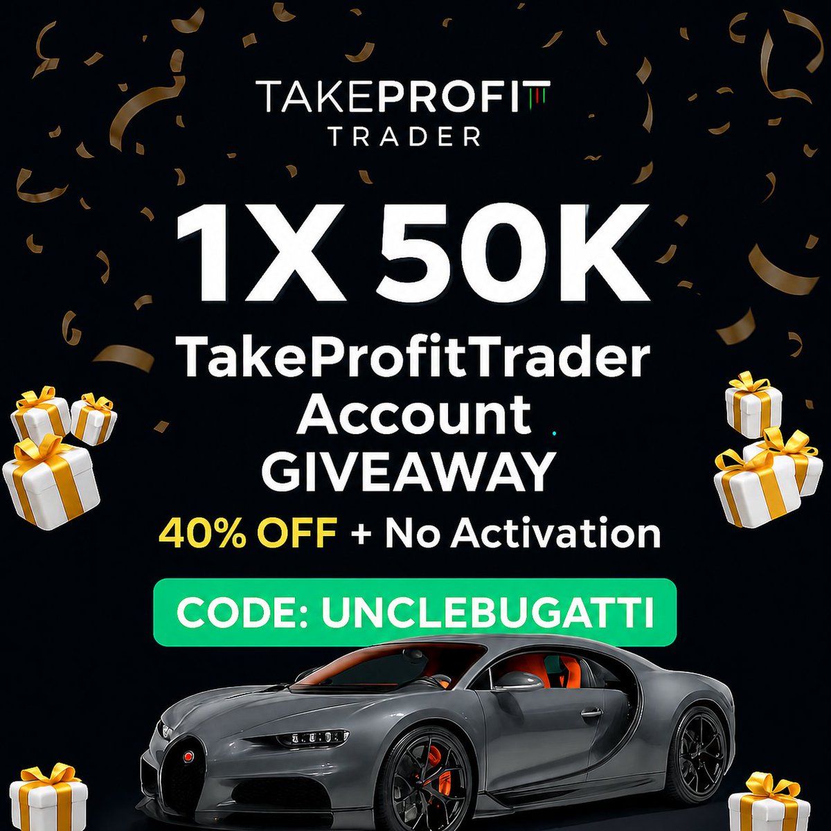 UncleBugatti's tweet photo. If you dont have money & need a free account just comment below, if you have money to buy, please dont comment. Winner will be pick on Monday 6/12 @TakeProfitLLC 

If you love me:
Use Code UNCLEBUGATTI
https://t.co/D0x1AHgyAf