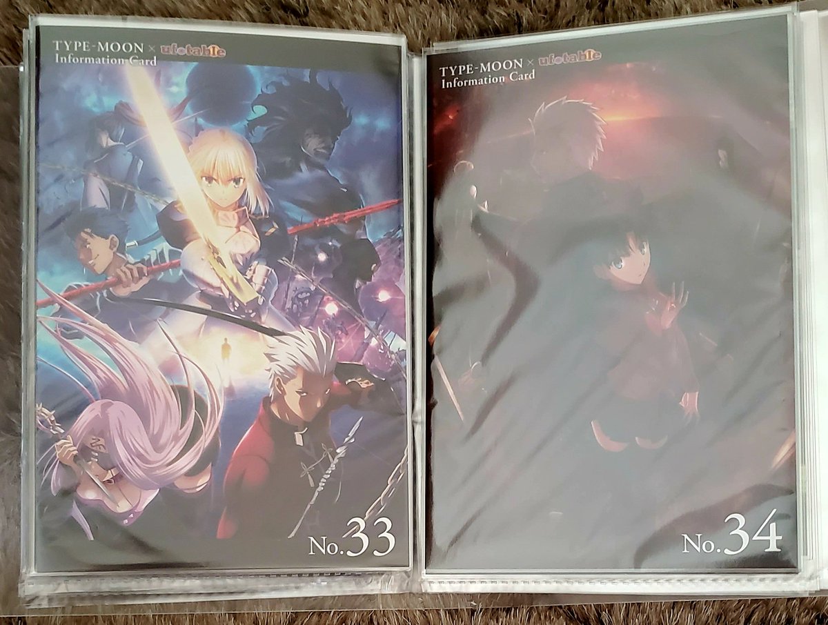 verbena_cherry's tweet photo. 【交換】TYPE-MOON × ufotable Information Card インフォメーションカード

譲）画像１、２
(No4,5,7,9,16,19,23,25,29,30,31,33,34,37,39)

求）No24,26,40

大阪の梅田、なんば、日本橋(オタロード付近)、天王寺で手渡し交換のみ。郵送不可
検索からもお気軽にどうぞ https://t.co/ucCC9qUDUO
