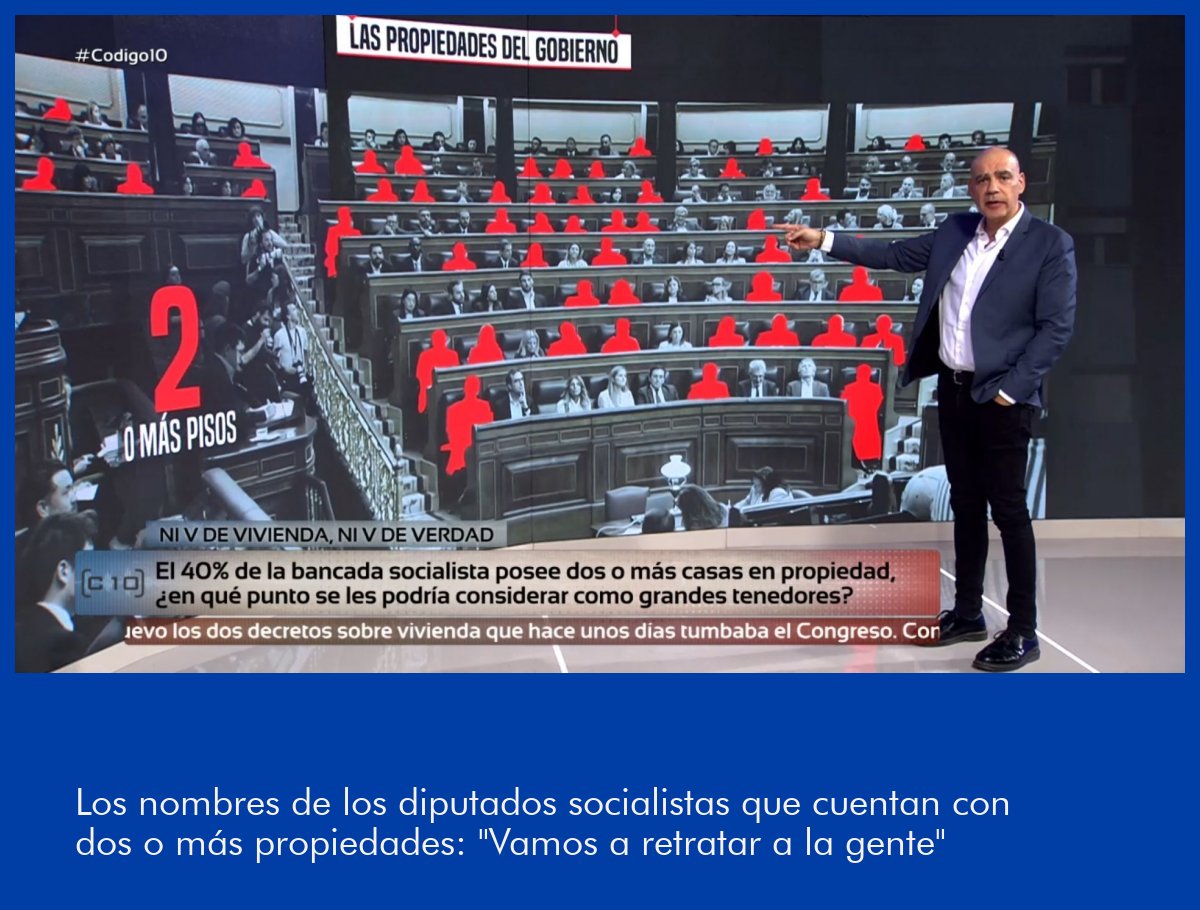 Codigo10tv's tweet photo. Los nombres de los diputados socialistas que cuentan con dos o más propiedades: "Vamos a retratar a la gente" https://t.co/Dvp0UTczQv