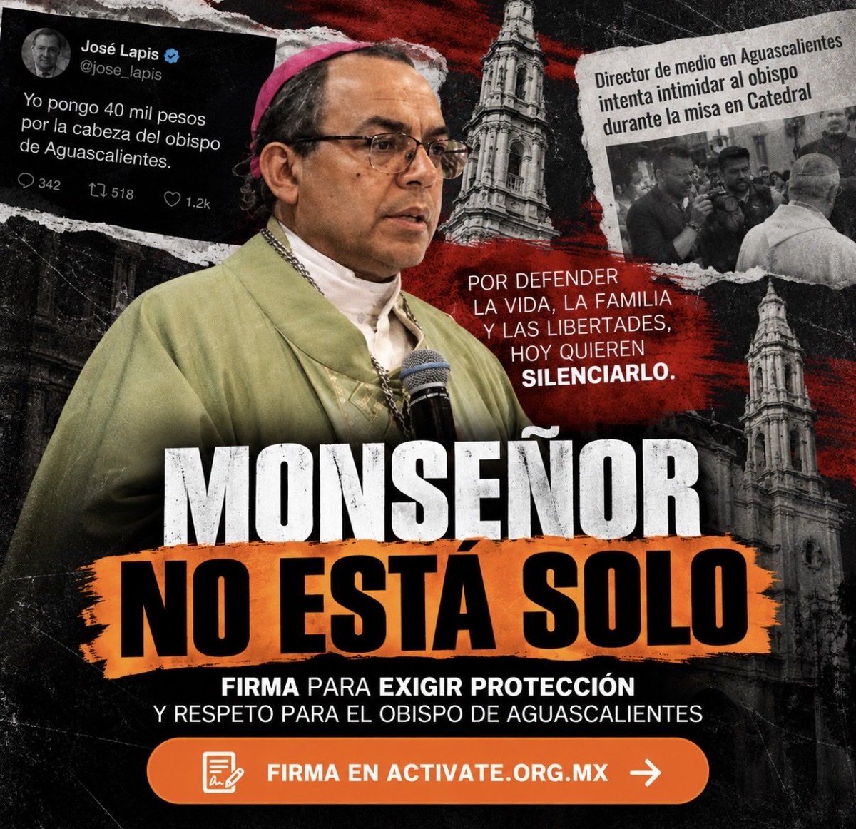 Ramiro_Escoto's tweet photo. #Aguascalientes| así la intimidación a sacerdotes y la amenaza al Obispo Juan Espinoza. pareciera que las amenazas de muerte en redes sociales y en vivo no tienen la misma fuerza y ejecución que los #Memes y las #Críticas . https://t.co/4cuG8sVY29