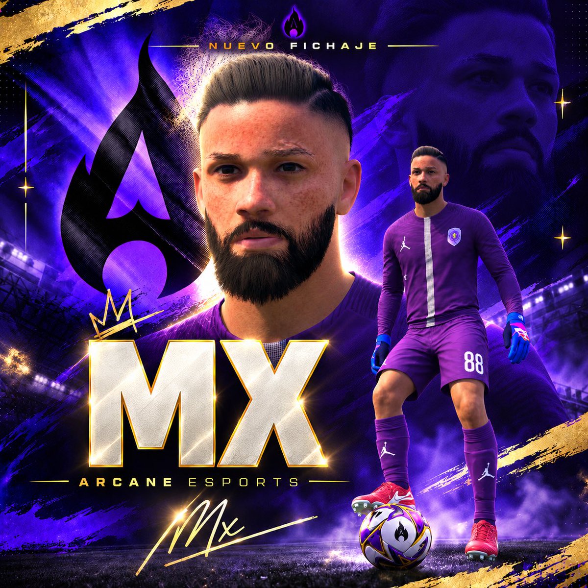 Arcane__eSports's tweet photo. #FICHAJE/#PROCLUBS

💜 ¡Bienvenido #MX! Un muro que aterriza en la familia de Arcane para dar seguridad y liderazgo a la zaga defensiva. ¡Un avión! 

~ Posición: DFC 

#SomosArcane 

@_chocolate3000 @LaCasadeClubes @FichajesAyudas https://t.co/Nj3eZ6Ss42