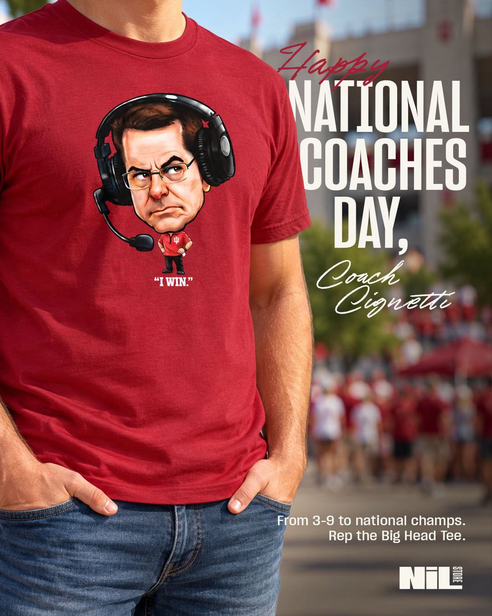 IndianaNILStore's tweet photo. Happy National Coaches Day!

Support the man who saved IU Football at the link below

https://t.co/sbsVL4yWQN https://t.co/M5W8mVUoD6