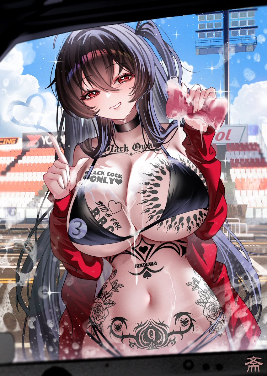 LuciferOuOS's tweet photo. 看著你的心愛女友打扮成這樣，成為媚黑汽車廠的頭牌感受怎麼樣？
我也不用問你你手早就開始擼動你那個短小的東西了，後面當然還有照片啊~

但跟你沒關係呢是給黑人的特殊服務呢，開心吧綠帽奴，你一直想要達成的事成功了呢

#2DFD #findom #gamedom #blacked #贡奴 #榨金 #贡号 #M女 #coser婊 https://t.co/RphSqNDjWw