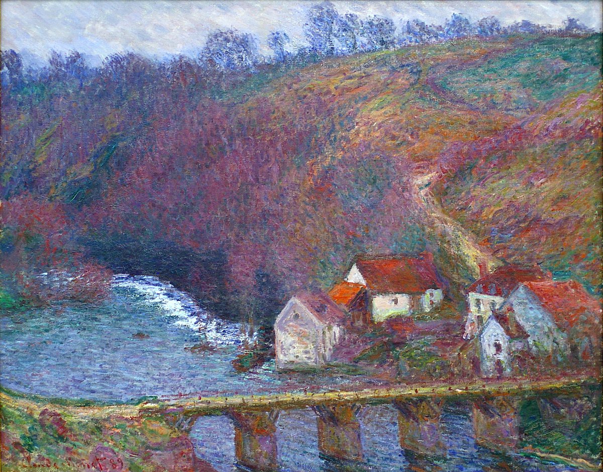 artistmonet's tweet photo. The Grande Creuse by the Bridge at Vervy - 1889 #artbots #monet https://t.co/XEH2YjgM05