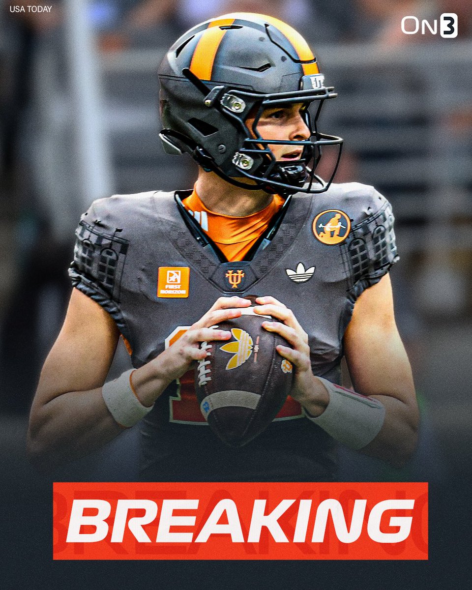 On3's tweet photo. NEW: Tennessee is expected to start QB George MacIntyre against Arkansas, @PeteNakos and @Clowfb report. 

https://t.co/1BRiQ9Xike