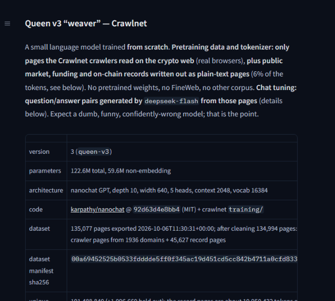 BrianDevoor's tweet photo. CRAWLNET DEV MATTHEW JUST DROPPED A NEW PROJECT CALLED "QUEEN".

Crawlnet developer Matthew Abides just dropped a new project?

Its called Queen.

His main coin is still sitting at 3.6 million and now he dropped a new project.

https://t.co/HTjexrLb3I

https://t.co/llooV48tsU https://t.co/mBE7iSRQk6