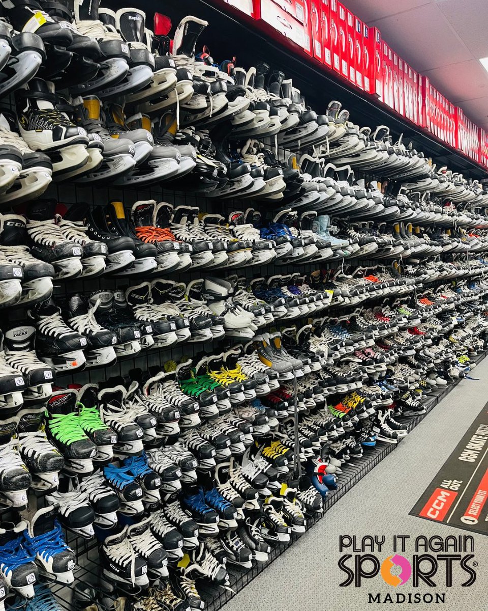 PIASMadisonWest's tweet photo. We've been stocking up on hockey skates all summer long. Stop in for first dibs on a new-to-you pair today!
๐6674 Odana Rd
โฐM-F 10-8, Sat 10-6, Sun 11-5
๐https://t.co/LqioIJ1dvK
#PlayItAgainSports #ShopLocal #BuySellTrade https://t.co/LuFgdKqsXI